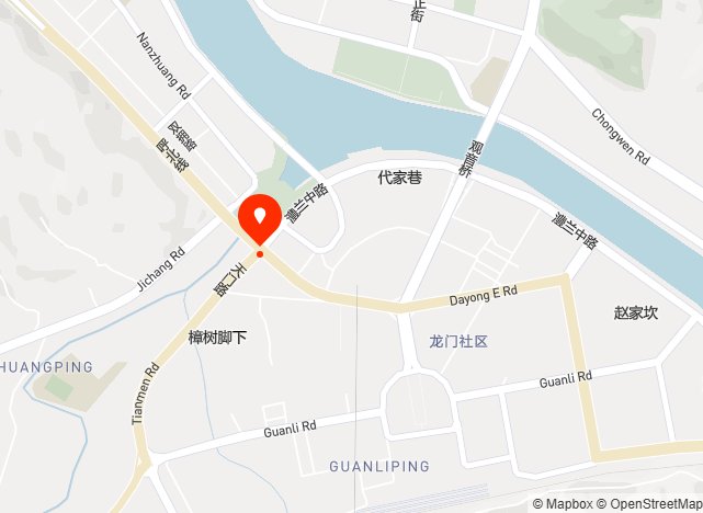 The map location of Zhangjiajie Tianmen Mountain.